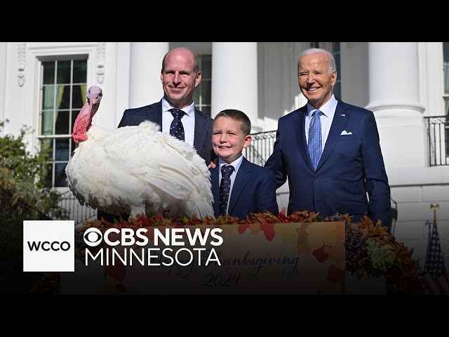 ⁣Biden pardons 2 turkeys in final White House Thanksgiving tradition