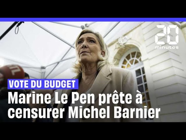 ⁣Vote du Budget : Marine Le Pen a rencontré Michel Barnier et semble prête à le censurer