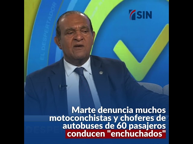 ⁣Marte denuncia muchos motoconchistas y choferes de autobuses de 60 pasajeros conducen "enchucha