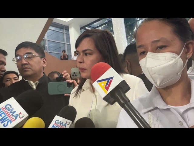 ⁣Vice President Sara Duterte answers questions from the media - 11/26/2024 | GMA Integrated News