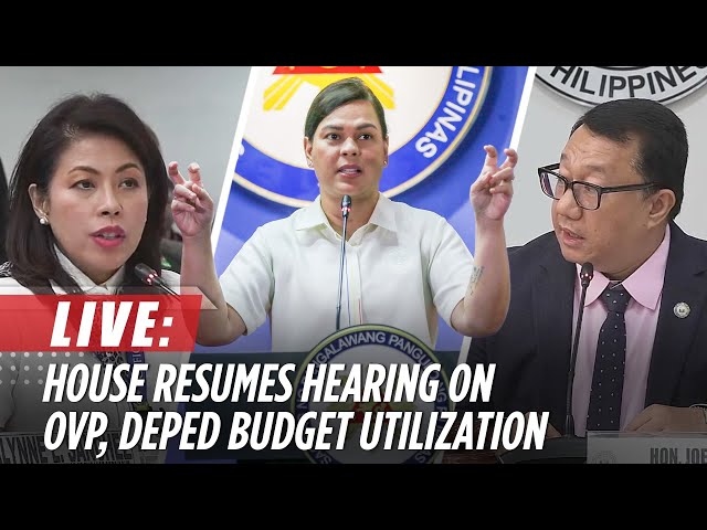 ⁣LIVE: House resumes hearing on OVP, DepEd budget utilization | November 25