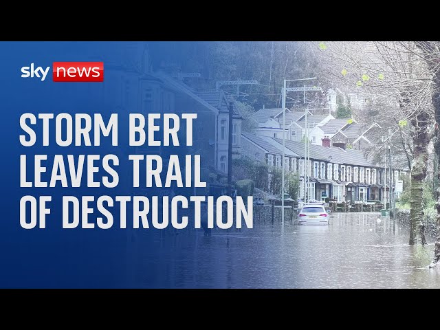 ⁣'There wasn't enough time to get out': Storm Bert clean-up operation begins across th