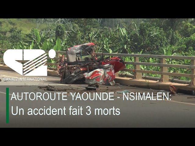 ⁣AUTOROUTE YAOUNDE - NSIMALEN: Un accident fait 3 mo--rts