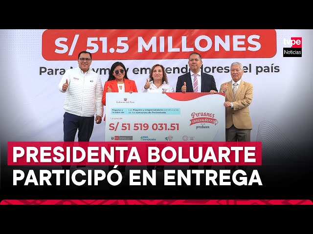 ⁣Entregan más de S/ 51.5 millones a empresas ganadoras de concursos de ProInnóvate 2024