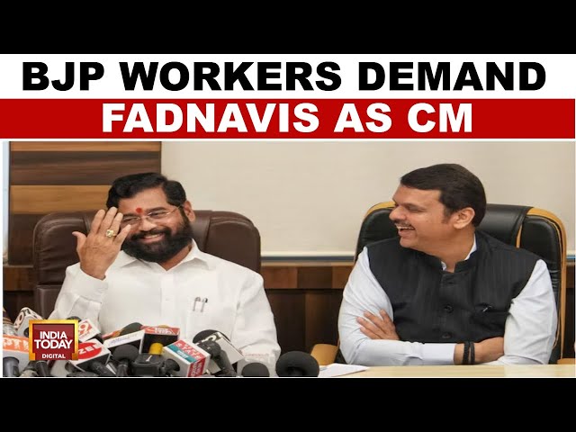 ⁣Maharashtra CM Debate: BJP Workers Rally for Devendra Fadnavis | India Today