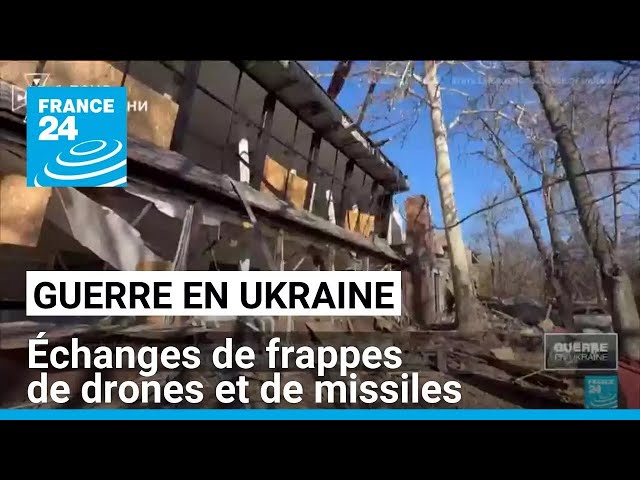 ⁣Échanges de frappes de drones et de missiles entre la Russie et l'Ukraine • FRANCE 24