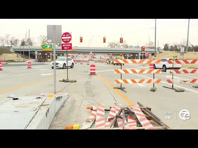 ⁣Diverging diamond interchange opens at Telegraph-8 Mile interchange