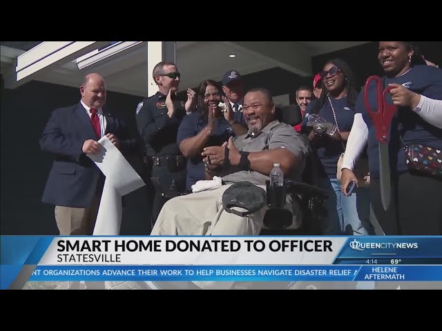 ⁣Injured Burke County Master Police Officer, family receive new, mortgage-free smart home