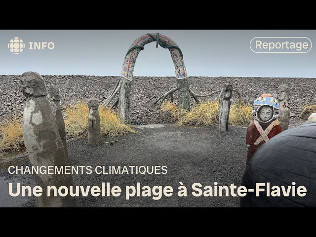 ⁣La recharge de la plage de Sainte-Flavie sur le point d’être terminée