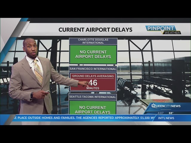 ⁣Rainy weather could impact Thanksgiving travel plans