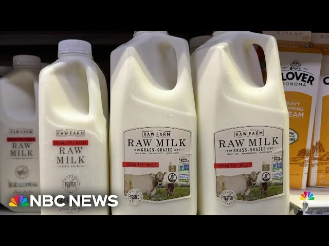 ⁣Bird flu found in raw milk produced in California