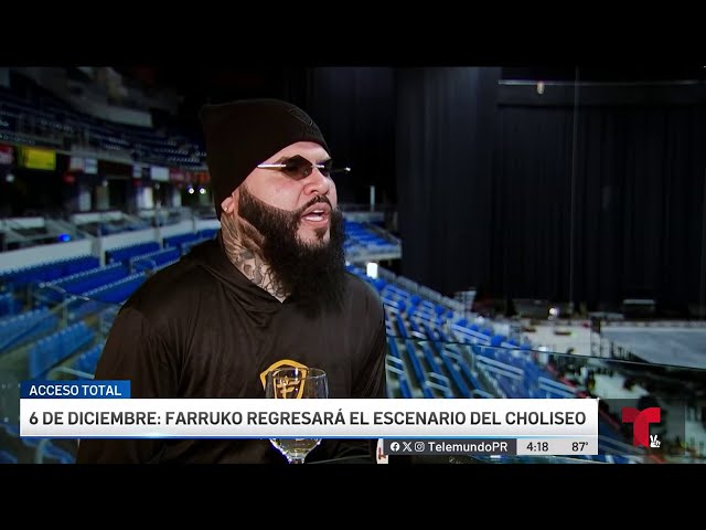 ⁣Listo Farruko para su espectáculo en el Choliseo