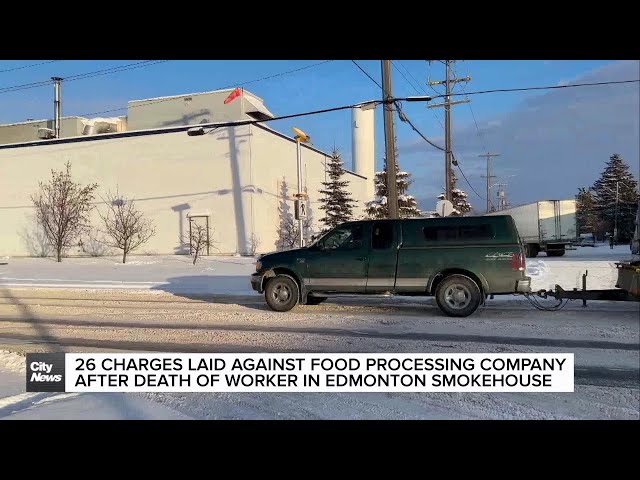 ⁣26 charges laid against food processing company after death of worker in Edmonton smokehouse