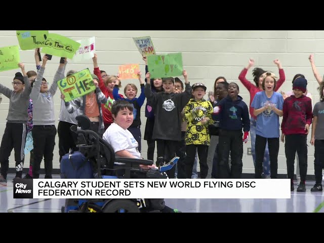 ⁣Calgary student sets new World Flying Disc Federation record