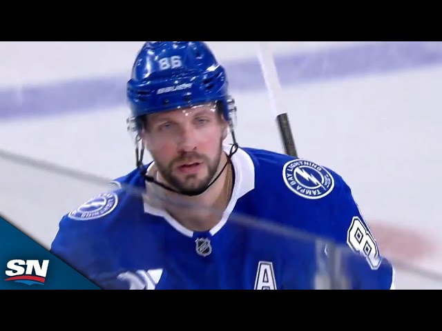 ⁣Lightning's Nikita Kucherov Wires Home One-Time Blast To Chase Justus Annunen In First Period