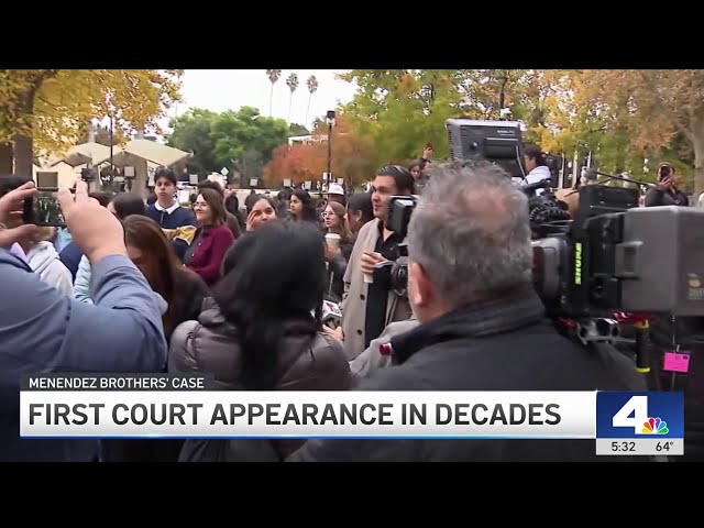 ⁣Media frenzy behind Menendez brothers' court hearing