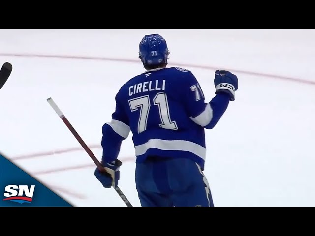 ⁣Anthony Cirelli Goes Top Shelf To Cap Lightning's Five-Goal Period vs. Avalanche