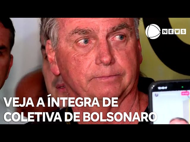 ⁣Veja a íntegra de coletiva de Jair Bolsonaro sobre indiciamento pela PF