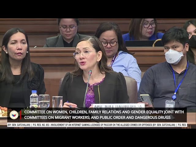 ⁣Sen. Hontiveros gives closing statement during Senate probe on POGOs | GMA Integrated News