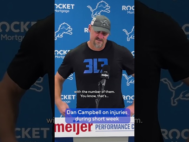 ⁣Dan Campbell on Detroit Lion injuries during short week