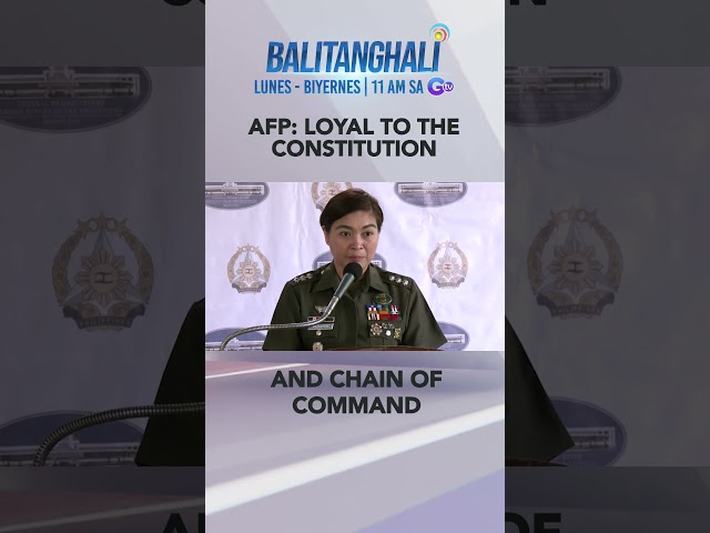 ⁣AFP, mananatiling loyal sa saligang batas sa gitna ng isyu sa pagitan nin... #shorts | Balitanghali