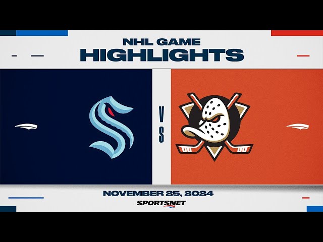 ⁣NHL Highlights | Kraken vs. Ducks - November 25, 2024