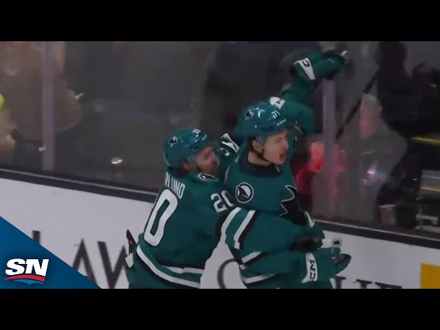 ⁣Sharks' Macklin Celebrini Shows Off Elite Release For Fifth Goal Of The Season