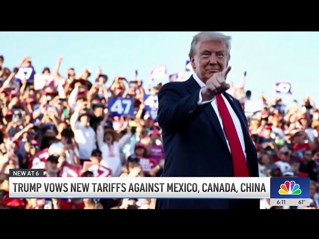 ⁣Trump plans to enact new tariffs on Canada, China and Mexico