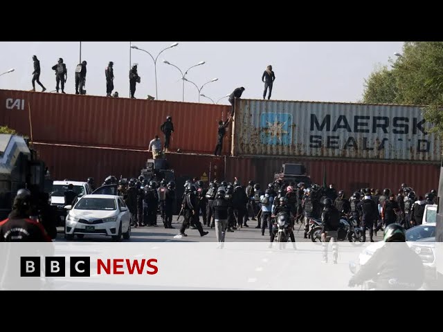 ⁣Thousands defy Pakistan police in support of Imran Khan | BBC News