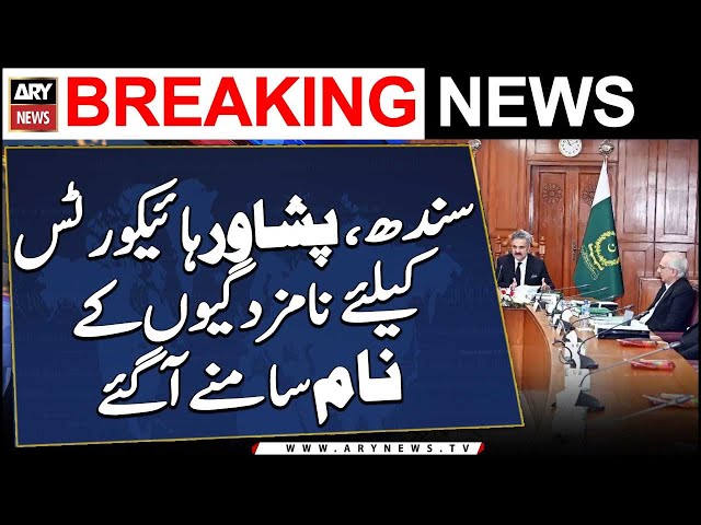 ⁣Nominations for Sindh, Peshawar High Courts revealed