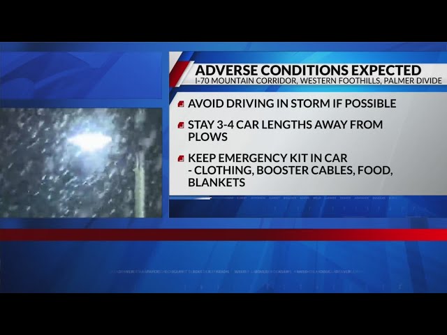 ⁣CDOT warns about adverse driving conditions due to snow