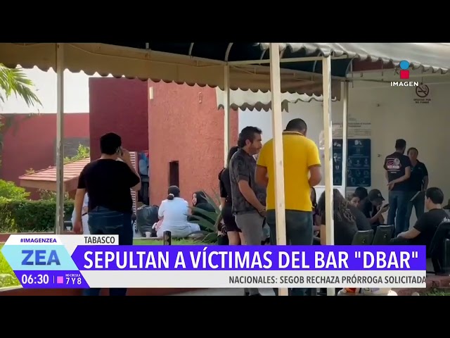 ⁣Despiden a las víctimas del ataque armado en el antro "DBar" en Tabasco