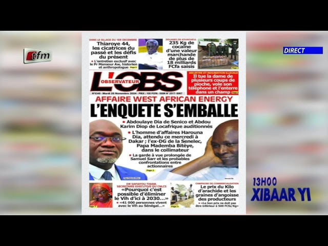 ⁣Revue de Presse du 26 Novembre 2024 présenté par Mamadou Mouhamed Ndiaye