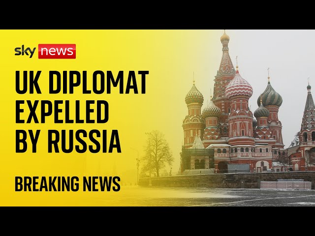 ⁣Russia expels British diplomat for 'spying'