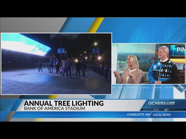 ⁣BofA Stadium annual tree lighting Tuesday night