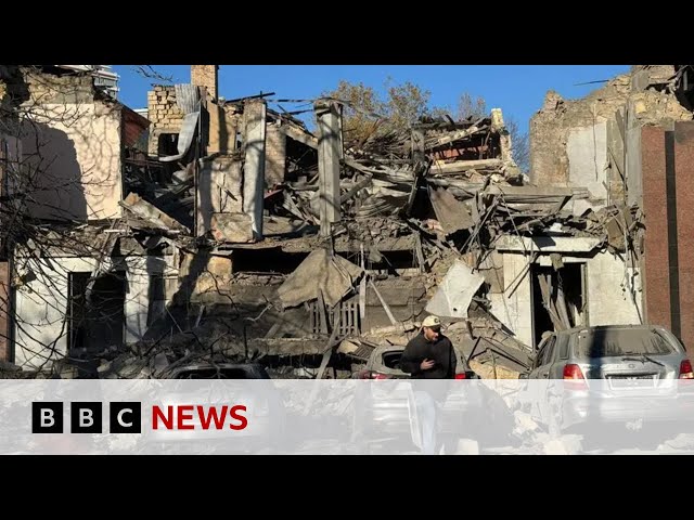 ⁣Russia and Ukraine trade missile and drone strikes | BBC News