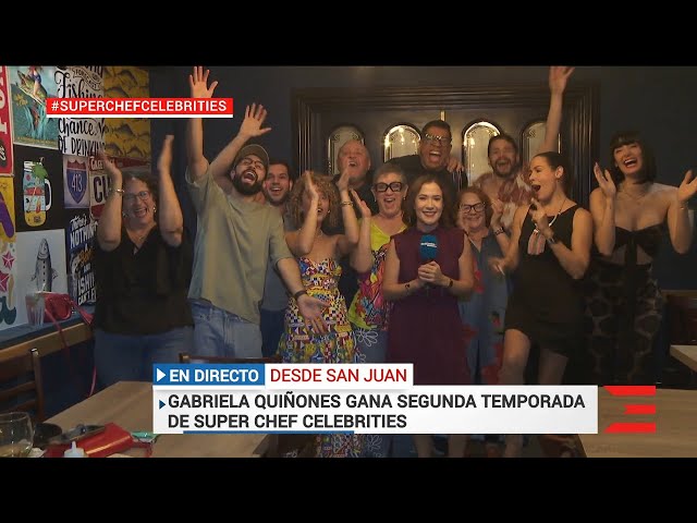 ⁣De celebración Gabriela Quiñones tras su triunfo en Super Chef Celebrities