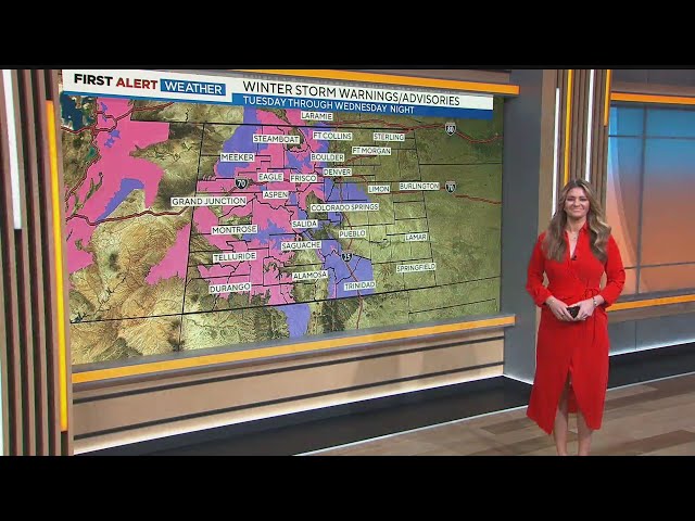 ⁣Holiday storm could bring feet of snow to the Colorado mountains with a few inches possible in Denve