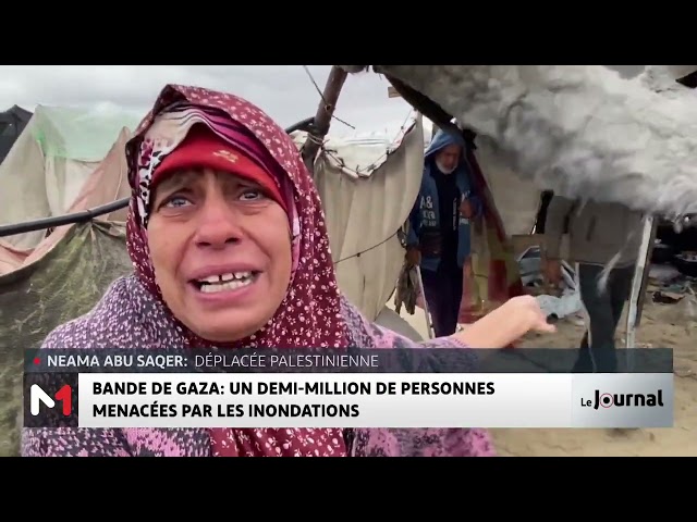 ⁣Bande de Gaza : Un demi-million de personnes menacées par les inondations