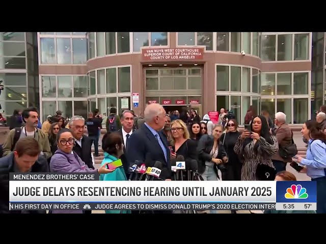 ⁣Judge delays resentencing hearing for the Menendez brothers until Jan. 2025