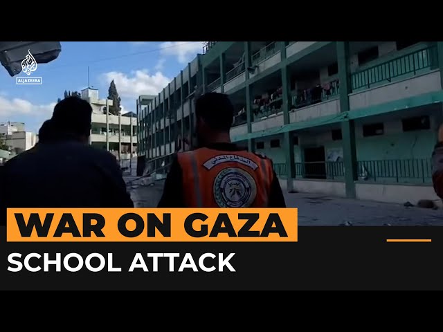 ⁣Israeli military bombs school shelter in Gaza City | AJ #shorts