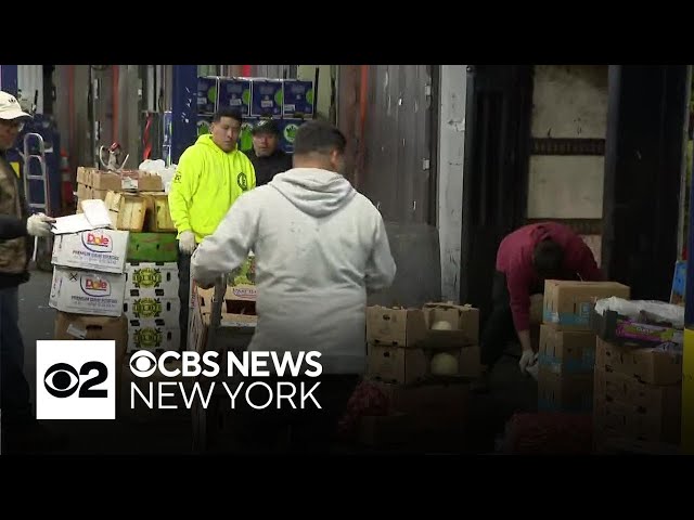 ⁣Busiest day of the year at Hunts Point Produce Market