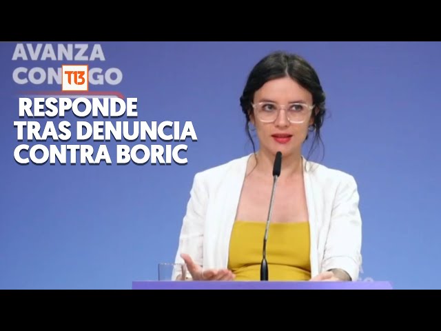 ⁣Camila Vallejo responde ante la denuncia contra el Presidente Gabriel Boric