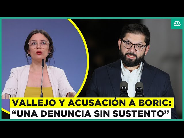 ⁣Vallejo por acusación contra Boric: "Una denuncia sin sustento sobre hechos que jamás ocurriero