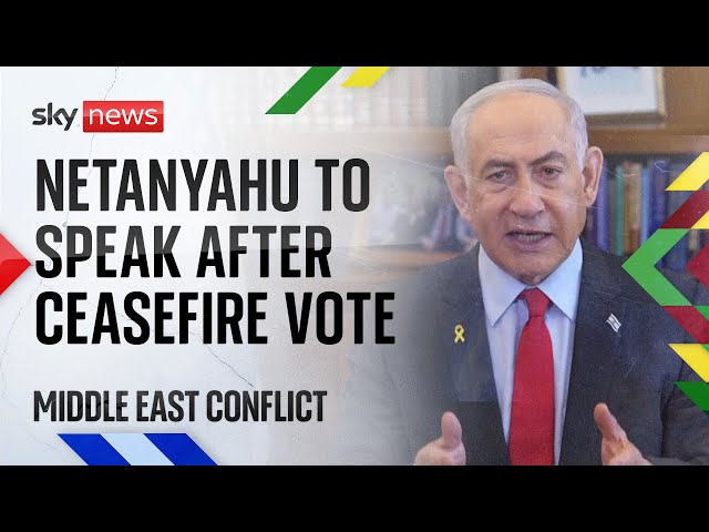 ⁣Benjamin Netanyahu issues statement after vote on possible Hezbollah ceasefire