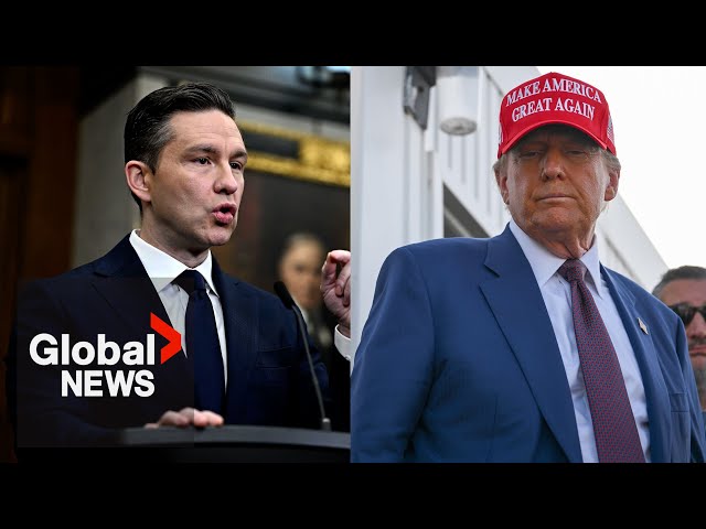 ⁣"Canada first": Poilievre says plan needed after Trump threatens blanket trade tariff