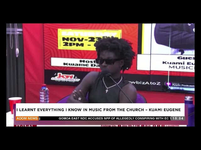 ⁣I liearnt everything I know in music from the church Kuami Eugeue - Anigyee - Adom TV Evening News.