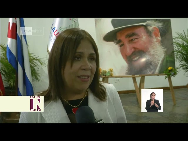 ⁣Tributo a Fidel Castro en embajada de Cuba en Venezuela