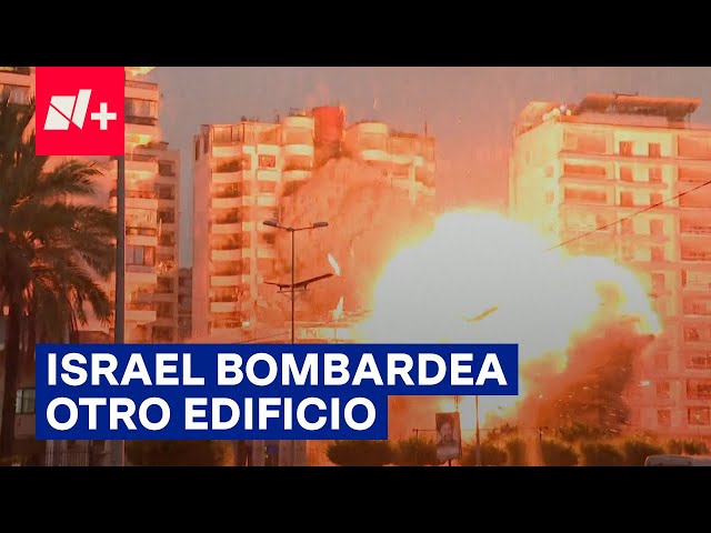 ⁣Israel bombardea otro edificio en Beirut - N+