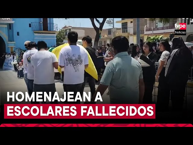 ⁣Tragedia en Moyobamba: familiares y amigos rinden homenaje a escolares fallecidos en accidente